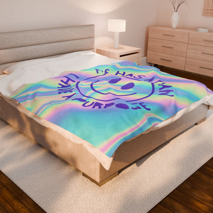 Plush Blanket - "He Has a Plan, I Have a Purpose"