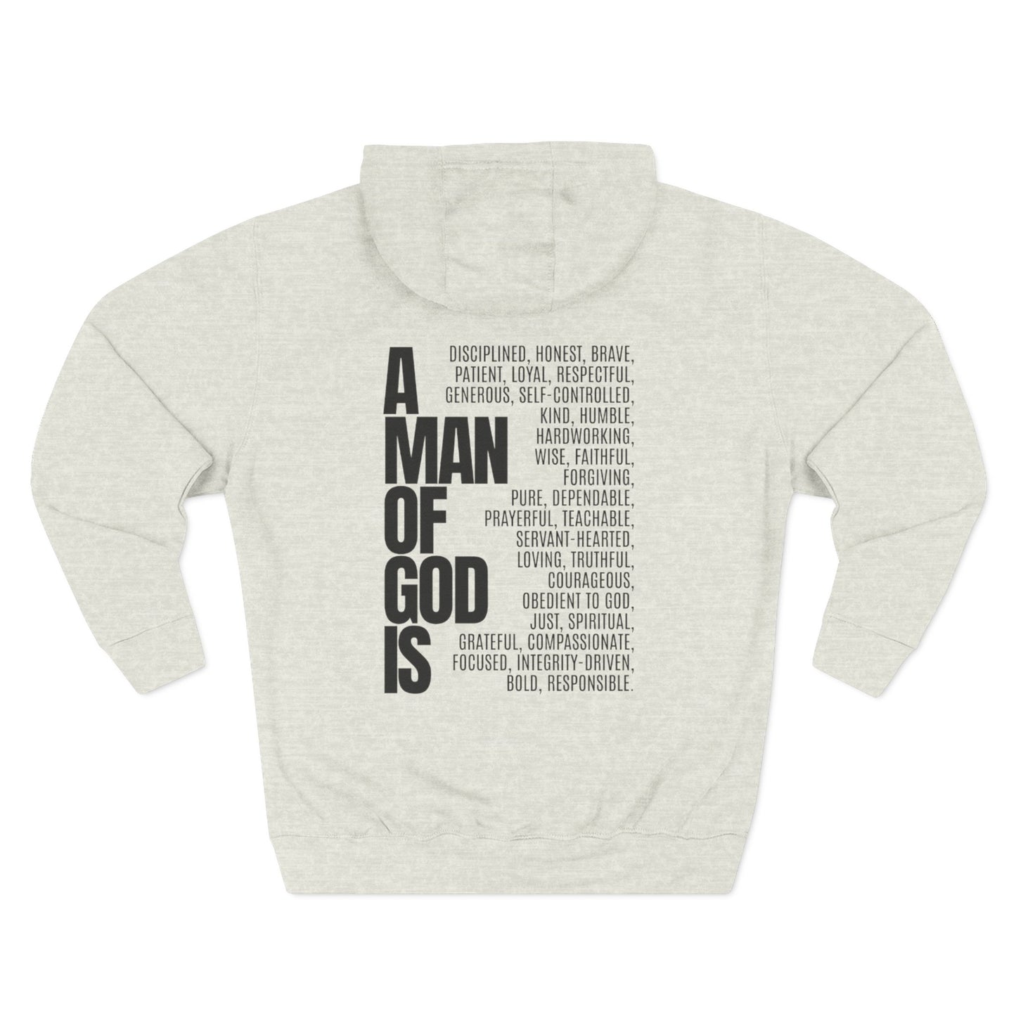 A Man of God Is Hoodie — 'A Man of God Is' Inspirational Christian Pullover