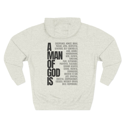 A Man of God Is Hoodie — 'A Man of God Is' Inspirational Christian Pullover