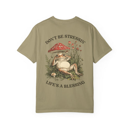 Don't Be Stressin Life's A Blessing Vintage Frog