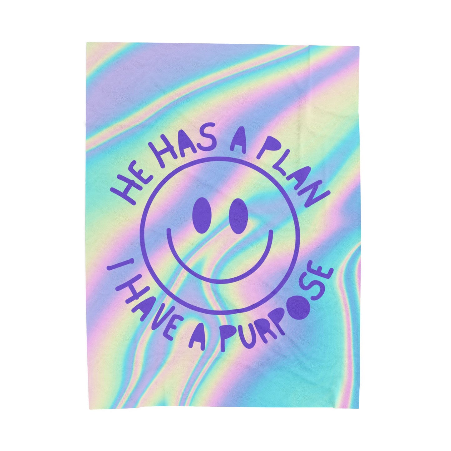 Plush Blanket - "He Has a Plan, I Have a Purpose"