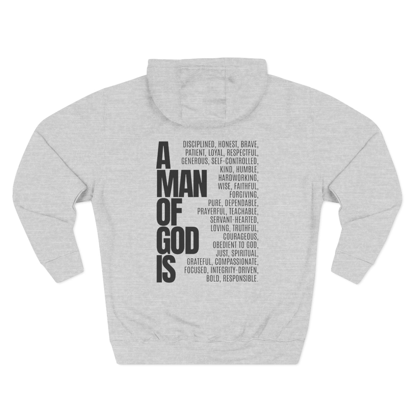 A Man of God Is Hoodie — 'A Man of God Is' Inspirational Christian Pullover