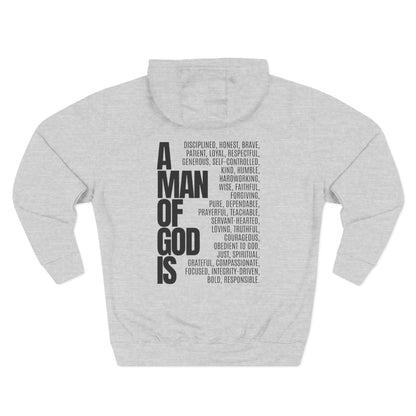 A Man of God Is Hoodie — 'A Man of God Is' Inspirational Christian Pullover