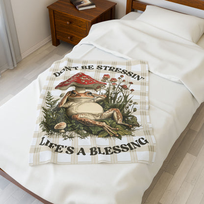 Don't Be Stressin' Plush Blanket