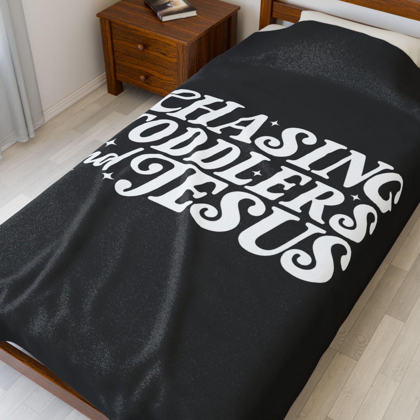 Chasing Toddlers and Jesus Plush Blanket